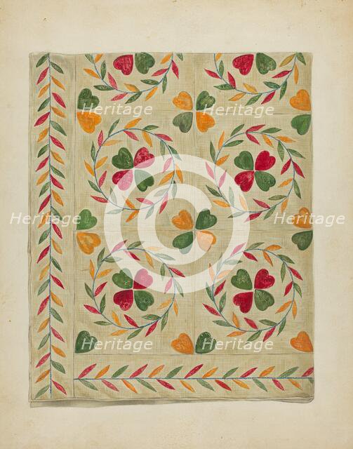 Bedspread, c. 1936. Creator: Mary Berner.