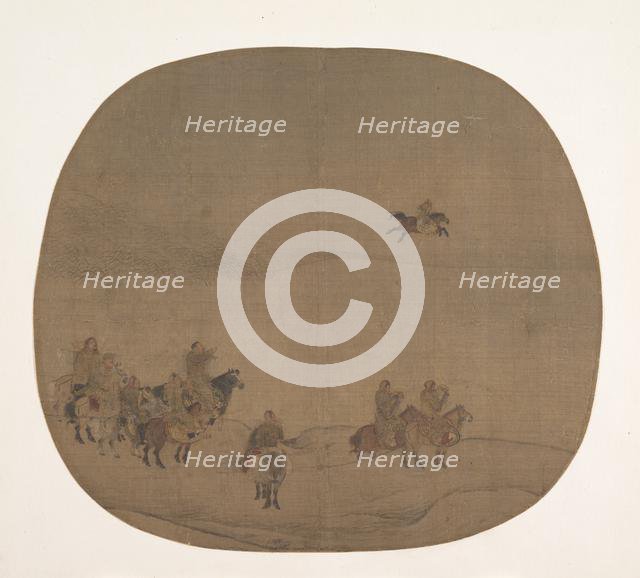 Nomads hunting with falcons, early 13th century. Creator: Attributed to Chen Juzhong (Chinese, active ca. 1200-30).