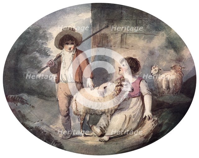 'The Little Shepherdess', 18th century, (1912). Artist: Francis Wheatley