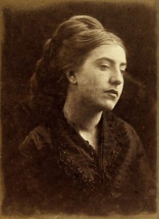 A young woman in mourning dress, 1868/1872. Creator: Julia Margaret Cameron.