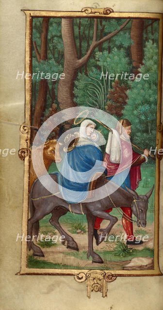 The Flight into Egypt; Book of Hours, 1544. Creator: Unknown.