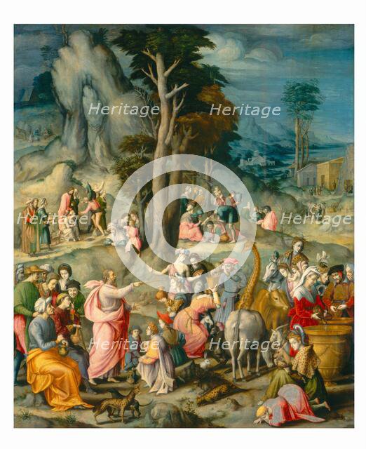 The Gathering of Manna, 1540/1555. Creator: Bacchiacca.