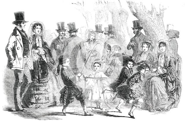 Paris Fashions for April, 1850. Creator: Unknown.