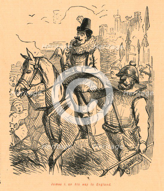 'James I on his way to England', 1897.   Creator: John Leech.