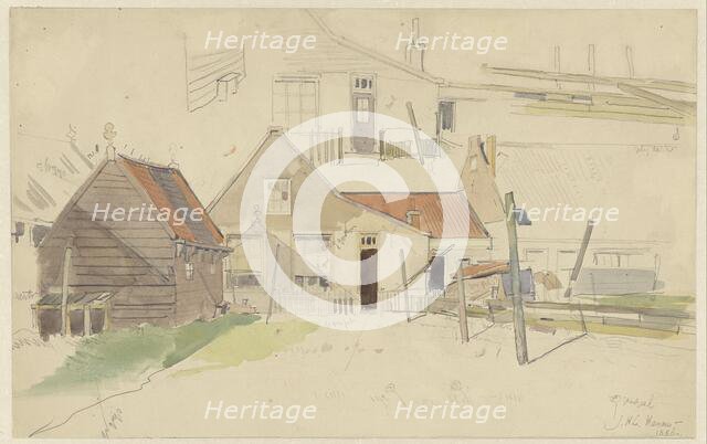 Studies of houses in the Vinkenbuurt, Amsterdam, 1886. Creator: Jan Hanau.