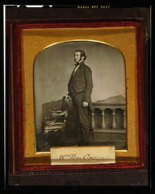 William Penn Cresson, full-length portrait, standing, facing left..., between 1847 and 1850. Creator: John Jabez Edwin Mayall.