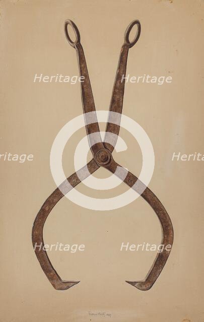 Ice Tongs, 1939. Creator: Eugene Bartz.