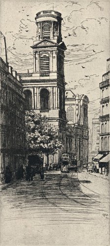 'The Church of St Sulpice', 1915. Artist: Caroline Helena Armington.