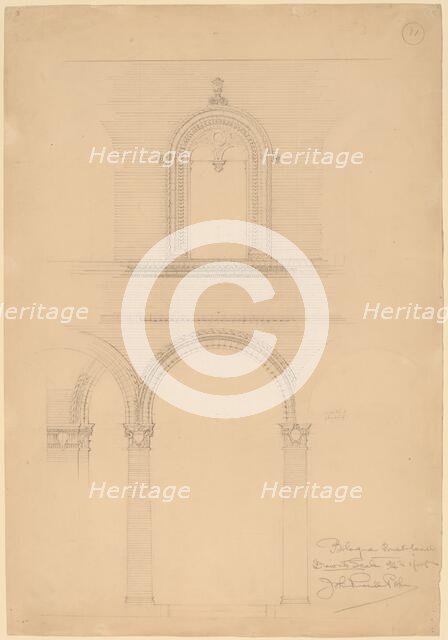 Bologna Brick Wall, c. 1896. Creator: John Russell Pope.