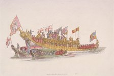City of London State Barge, 1805. Artist: Anon