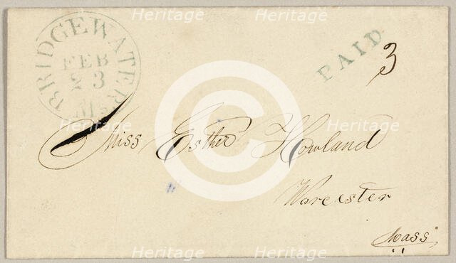 Valentine envelope, 1860/69. Creator: Unknown.