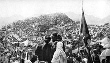 Pilgrims performing the 'Wukuf', Mount Arafat, Saudi Arabia, 1922. Artist: Unknown