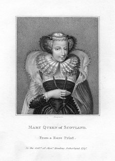 Mary, Queen of Scots, (1542-1587).Artist: Bocquet