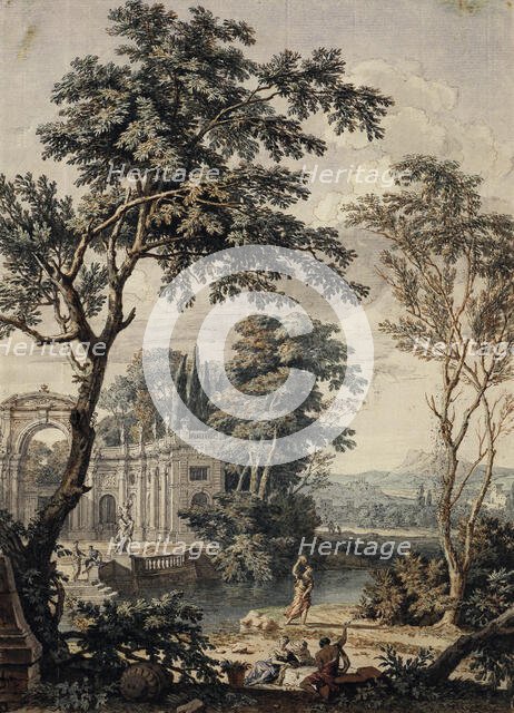 Arcadian Landscape with Palace Architecture, c1730-c1740. Creator: Isaac de Moucheron.