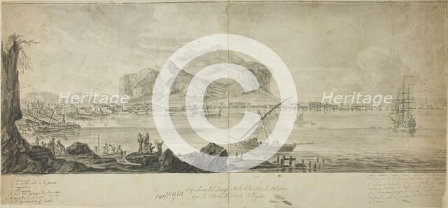 View of the City and Harbor of Palermo with a View of Monte Pellegrino, n.d. Creator: Adriaen Manglard.