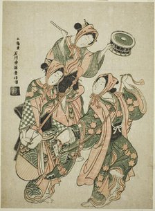 The Hobby Horse Dance (harugoma odori), c. 1750. Creator: Ishikawa Toyonobu.