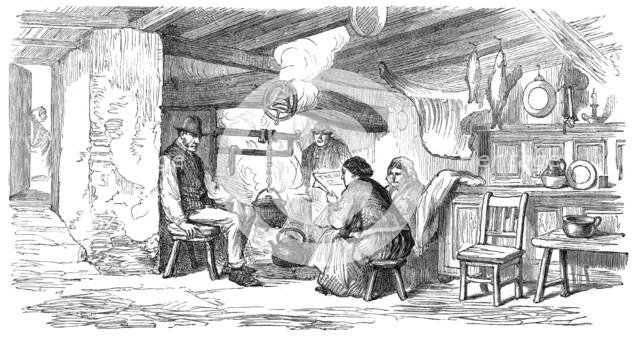 Sketches from Ireland: kitchen where Crawford was fired at, 1870. Creator: Unknown.