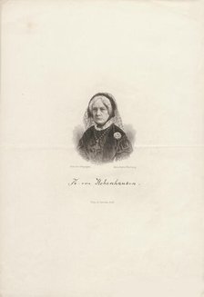 Portrait of Elise von Hohenhausen (1789-1857), 1890. Creator: Weger, August (1823-1892).