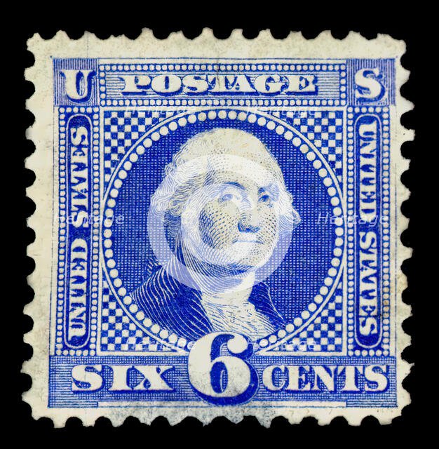 6c Washington re-issue single, 1875. Creator: National Bank Note Company.