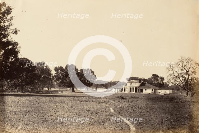 View of Bungalow and Grounds, 1850s. Creator: Unknown.