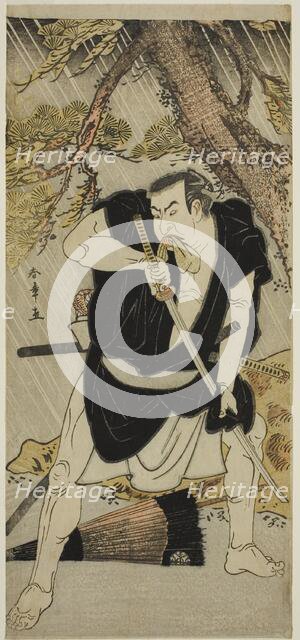 The Actor Nakamura Nakazo I as Ono Sadakuro in the Play Kanadehon Chushingura..., c. 1783. Creator: Shunsho.