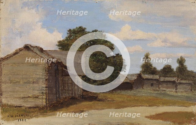 Farmyard, 1882. Creator: Kasper Jarnefelt.
