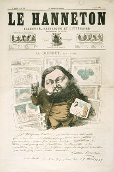 Gustave Courbet, French painter, 1867. Artist: Leonce Justin Alexandre Petit