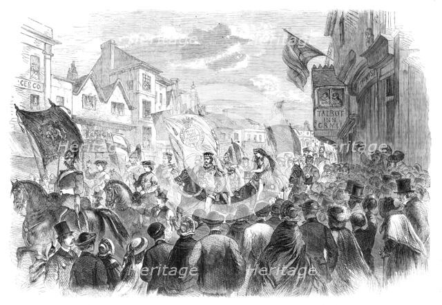 The Lady Godiva procession at Coventry, 1862. Creator: Unknown.