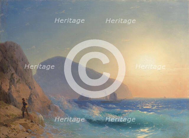 Alexander Pushkin in the Crimea. Creator: Aivazovsky, Ivan Konstantinovich (1817-1900).