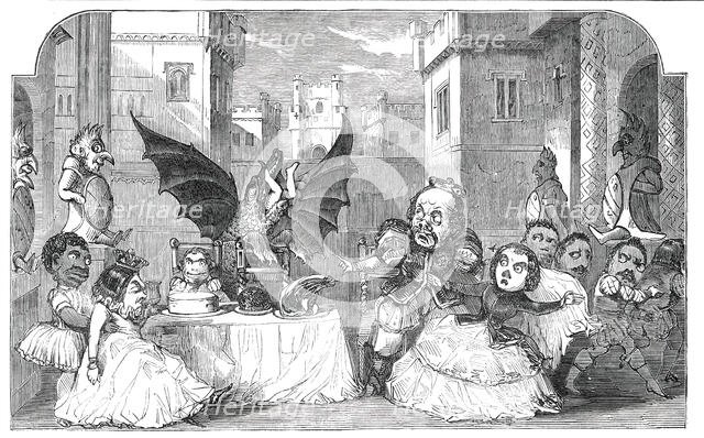 Scene from the Pantomime of "Harlequin and the Dragon of Wantley", at Sadler's Wells Theatre, 1850. Creator: Unknown.