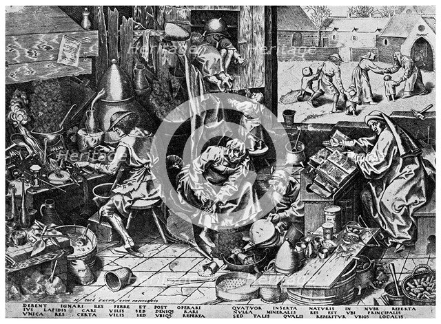 Elixir of Life: 'The Alchemist', 1558 (1956). Artist: Unknown