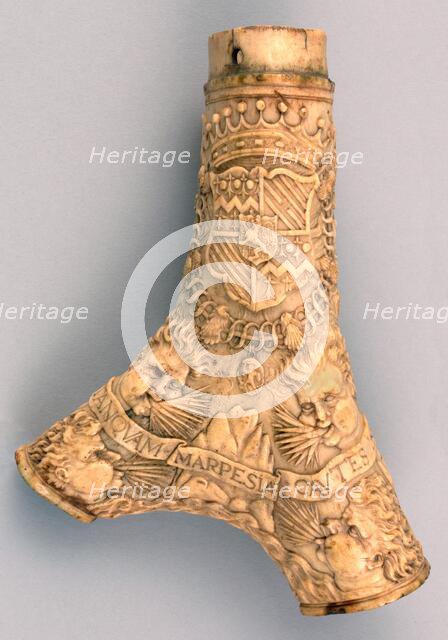 Powder Flask of Jacques de Silly (1513-1571), French, 1568. Creator: Unknown.