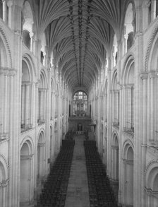 Vaulted ceiling, Norwich Cathedral, Norfolk, c1955.  Creator: Arthur Charles Kirby Ware.