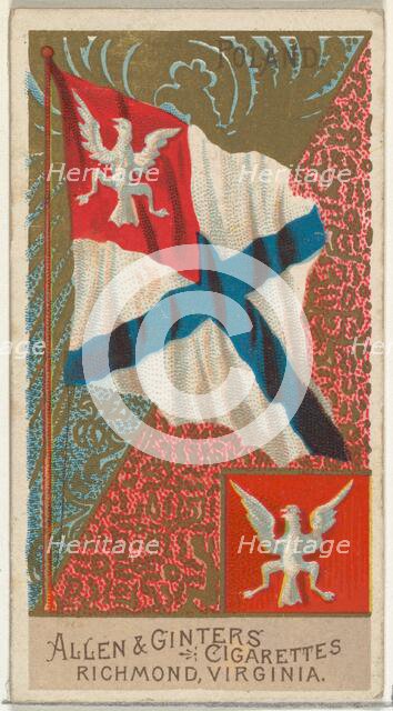 Poland, from Flags of All Nations, Series 2 (N10) for Allen & Ginter Cigarettes Brands, 1890. Creator: Allen & Ginter.