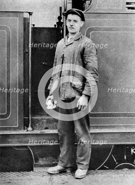 A train fireman, London, 1926-1927. Artist: Unknown