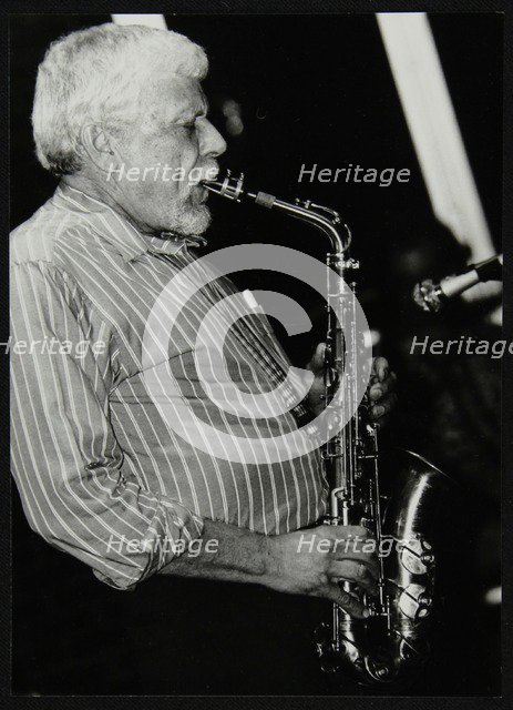 American saxophonist Lanny Morgan playing at The Fairway, Welwyn Garden City, Hertfordshire, 1992. Artist: Denis Williams