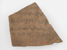 Ostrakon with a Letter, Coptic, 580-640. Creator: Unknown.