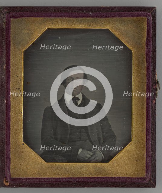 Untitled (Portrait of Seated Man), 1845. Creator: Unknown.