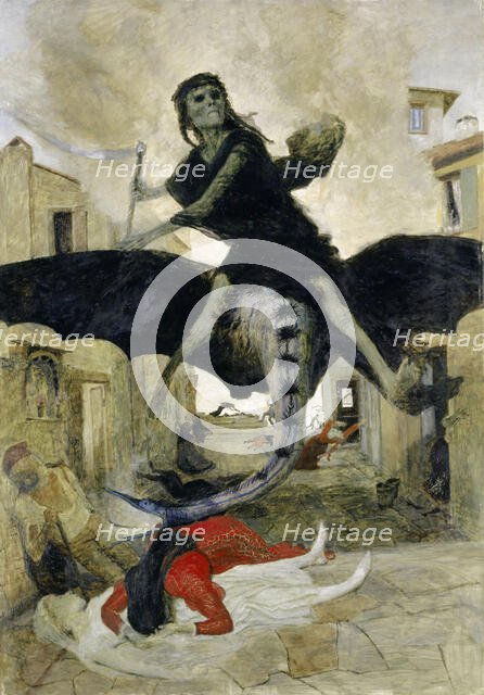 The Plague, 1898. Creator: Böcklin, Arnold (1827-1901).
