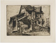 The Unsafe Tenement. One of the Twelve Etchings from Nature. (The French Set), 1858. Creator: James Abbott McNeill Whistler.
