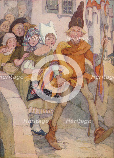 'Dummling and his Golden Goose', 1937. Artist: Anne Anderson.