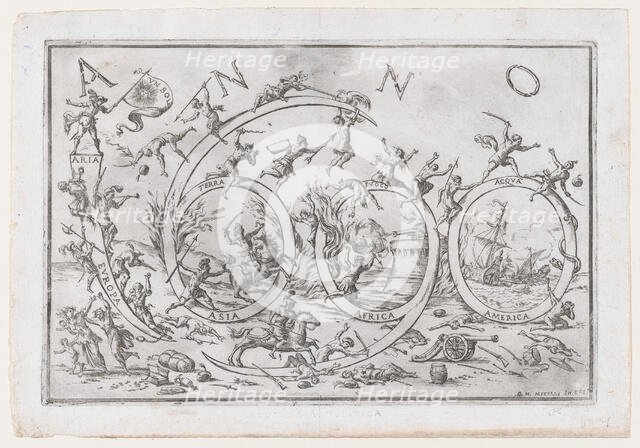 'Anno 1690' (the Year 1690)..., ca. 1690. Creator: Giuseppe Maria Mitelli.