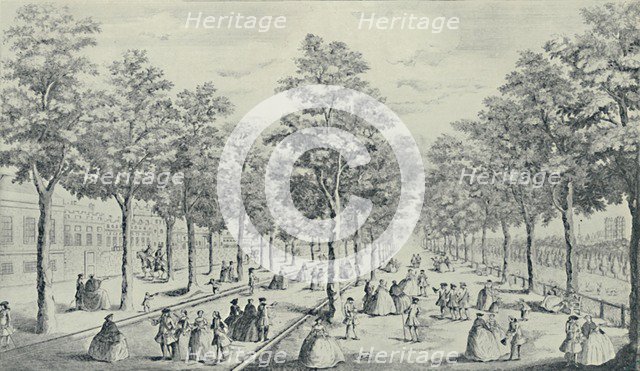 'Society in the Mall, 1741, (1920). Artist: James Smith.