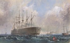 Telegraph Cable Fleet at Sea, 1865, 1865-66. Creator: Robert Charles Dudley.