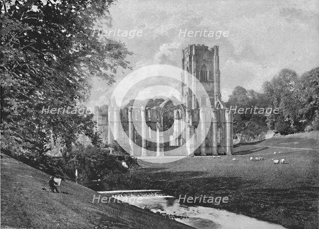 'Fountains Abbey', c1896. Artist: C Watson.