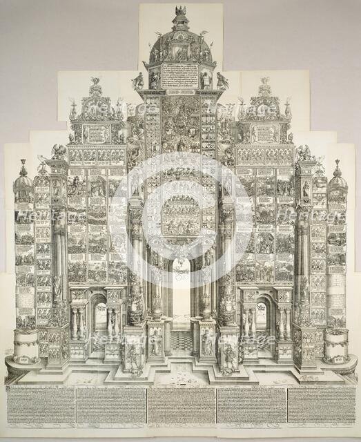 The Triumphal Arch of Maximilian, 1515 (1799 edition). Creator: Albrecht Durer.