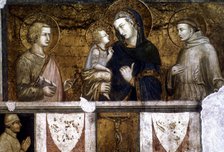 'Madonna and Child between St Francis and St John the Evangelist', c1320s. Artist: Pietro Lorenzetti