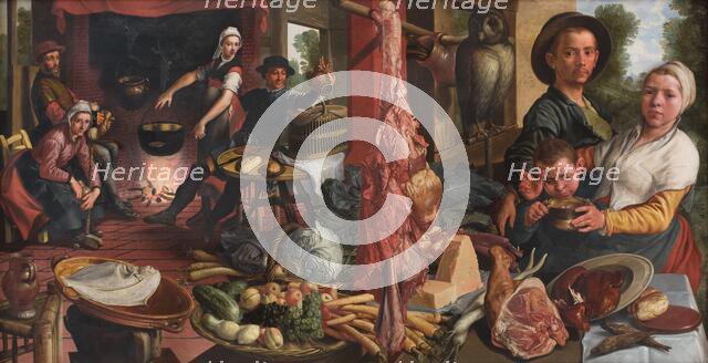 The Fat Kitchen. An Allegory, 1565-1575. Creator: Pieter Aertsen.