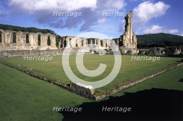 General view of cloister, Byland Abbey, North Yorkshire, 1998. Artist: Unknown