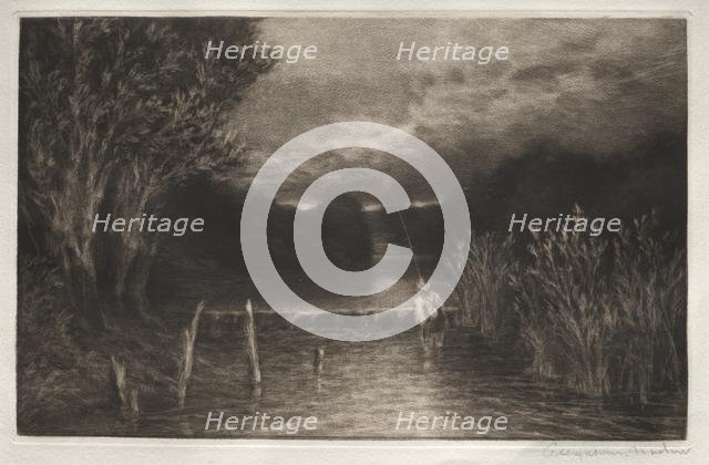 Grayling Fishing, 1897. Creator: Francis Seymour Haden (British, 1818-1910).